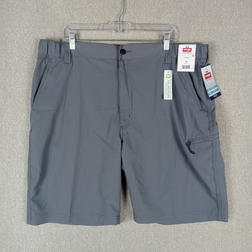 Wrangler Men's Performance Field Utility Shorts Gray Size 40 Outdoor Hiking NWT